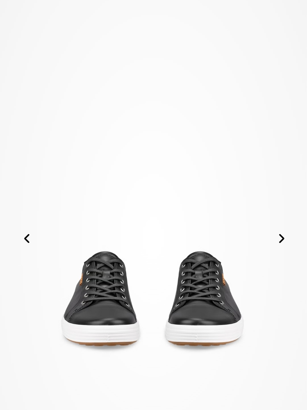 Ecco Soft 7 Black Leather Low-Top Sneakers with White Sole